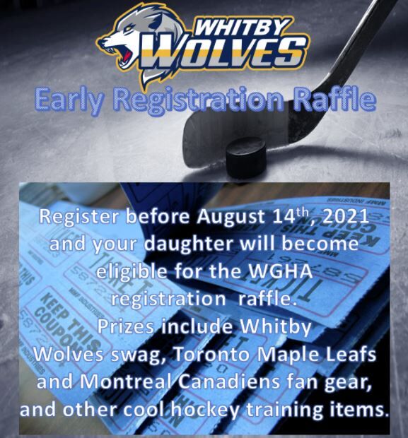 Representative News Early Registration Raffle Register Before Aug 14th Whitby Girls Hockey Association